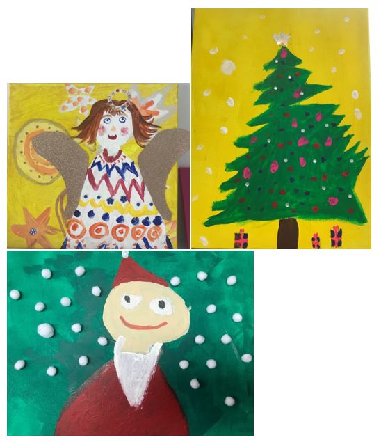 Weihnachts- und Winterbilder in Acryl