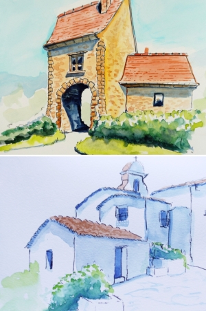Urban Sketching-Kurs Mit Fineliner und Aquarellfarben