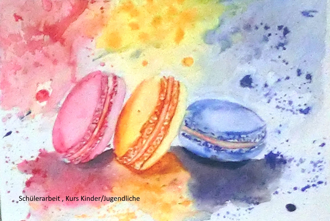 Farbenfroh & süß: Macarons in Aquarell