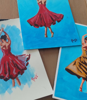 Malkurs- Tänzerin mit Acryl malen - SL-26-06